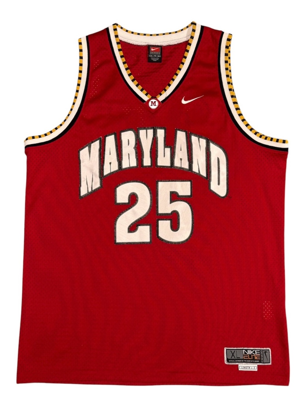 Vintage Nike Y2K University of Maryland Terrapins Steve Blake Basketball Jersey